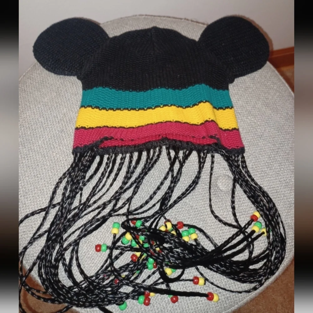 Disneyland Resort store Rasta Jamaican beanie with braids Unisex
